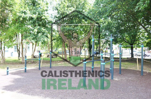 Calisthenics workout equipment at Ballyfermot People’s Park in Dublin, Ireland