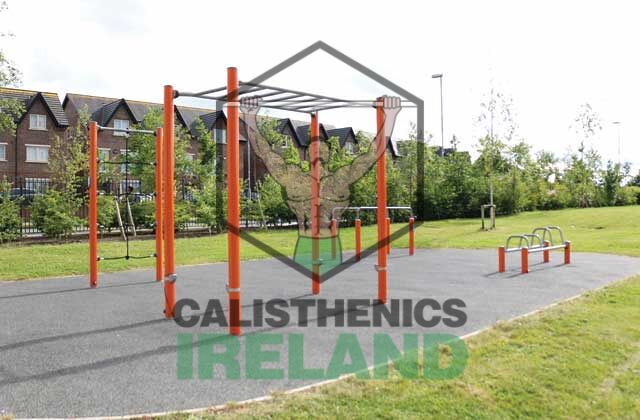 Calisthenics park at Belmayne in North Dublin, featuring outdoor fitness equipment for bodyweight and functional training