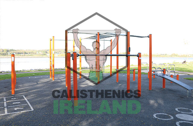 Outdoor gym park in Blackrock, Cork, with calisthenics equipment for bodyweight training and community fitness sessions