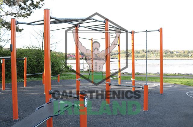 Calisthenics workout park in Blackrock, Cork, equipped with pull-up bars and functional fitness equipment for outdoor training