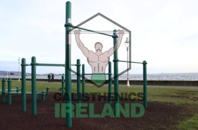 Pull-up bar setup at the Clontarf calisthenics park in Dublin for street workout training