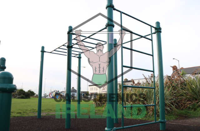 Monkey bars at the Clontarf calisthenics park in North Dublin for functional training