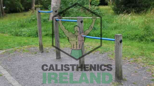 Outdoor calisthenics park at Deer Park in Dublin, equipped for bodyweight training, pull-ups, dips, and functional fitness workouts
