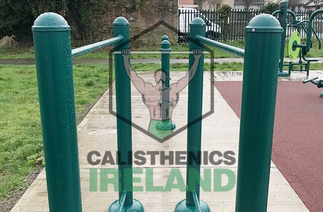 Public fitness space in Dungarvan, Waterford, offering accessible outdoor equipment for both beginners and advanced calisthenics athletes
