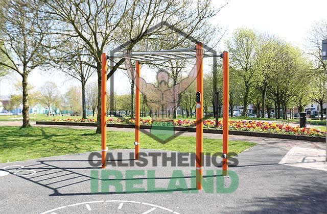 Monkey bar equipment at Gerry O’Sullivan Park in Cork, used for outdoor calisthenics and functional fitness training