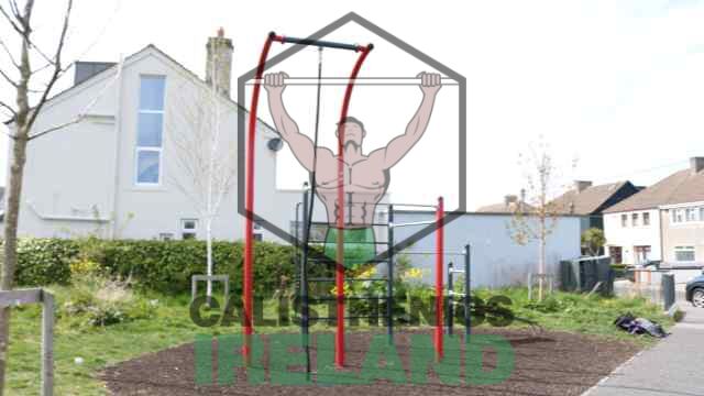 Public outdoor fitness space at Sandymount, designed for community bodyweight workouts
