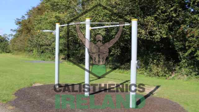 Calisthenics park at Marlay Park in South Dublin featuring workout bars and functional training equipment