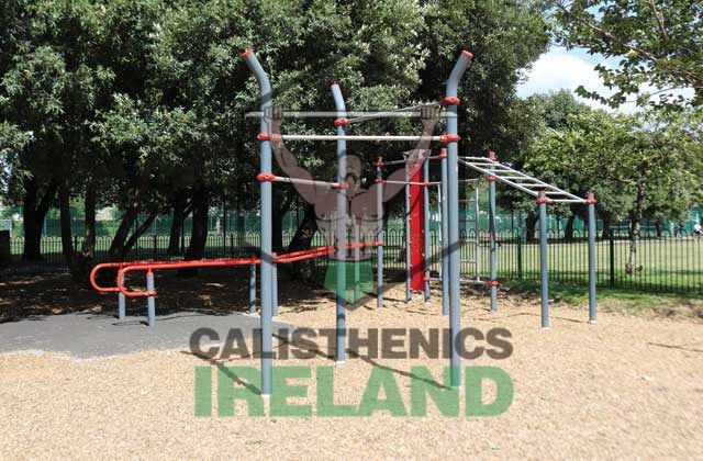 Street workout pull-up bar at Ringsend in Dublin, part of the outdoor calisthenics setup for bodyweight strength training