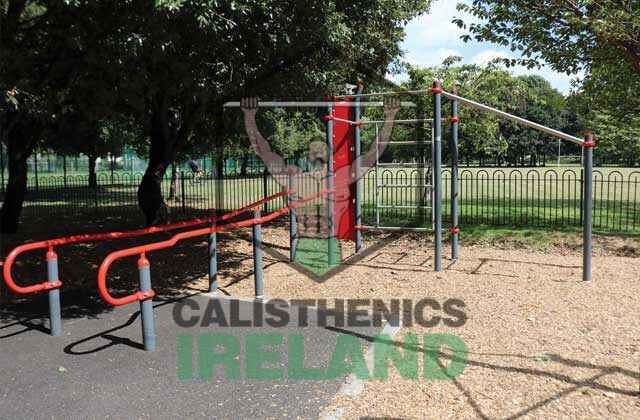 Wheelchair accessible calisthenics bars at Ringsend in Dublin, designed for inclusive outdoor bodyweight training and functional fitness