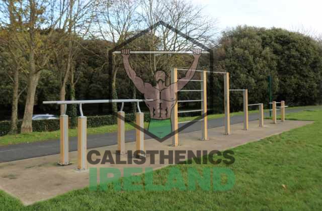 Calisthenics park in St. Anne’s Park, North Dublin with a full range of workout equipment